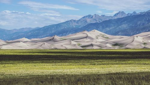 Idyllic shot of mountains against sky