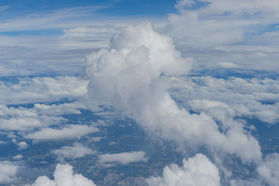 Aerial view of cloudscape