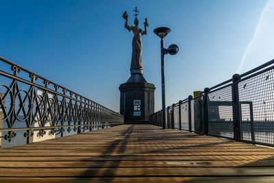 View of bridge against clear sky