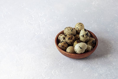 Close-up of cookies in bowl on table