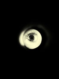 Close-up of light bulb over black background