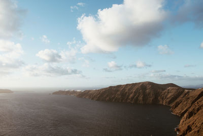 Scenic view of desert against sky