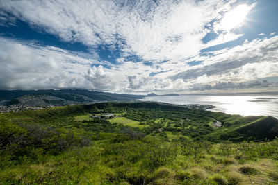 Scenic view of landscape against sky