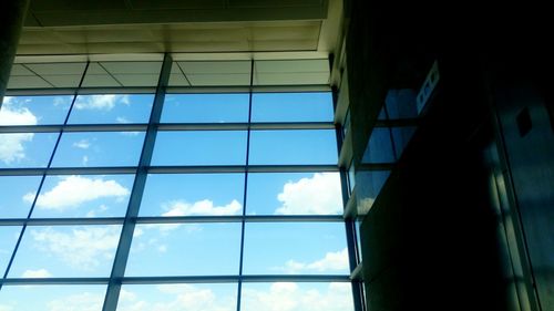 Low angle view of modern building against sky