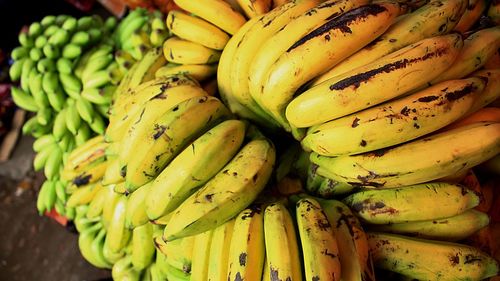 High angle view of fruits in market