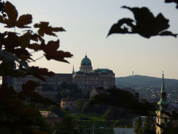 Buda castle against clear sky