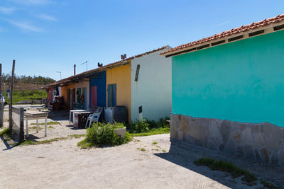 Buildings against blue sky