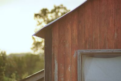 Close-up of birdhouse