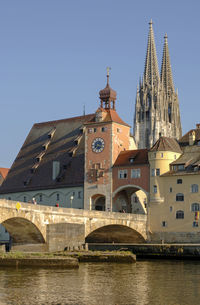 Unesco world heritage and medieval city regensburg in bavaria