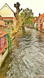 View of canal along buildings