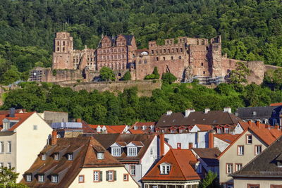 View on heidelberg ruin castle by day, germany