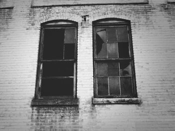 Closed window of building