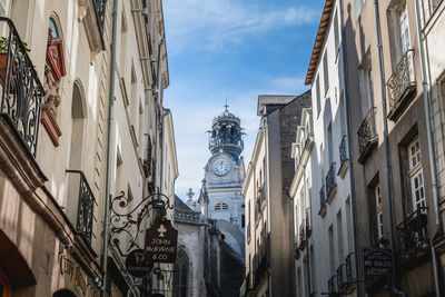 Low angle view of buildings against sky