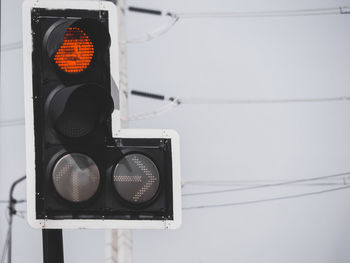 Low angle view of road signs