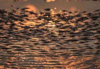 Full frame shot of sea at sunset