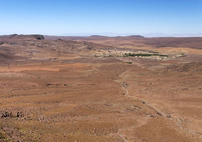 Scenic view of desert against sky