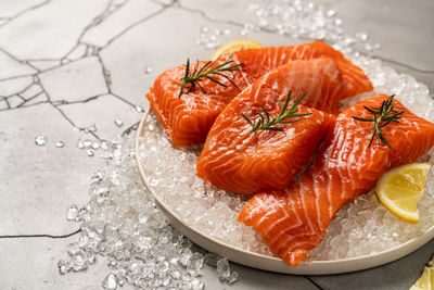 Close-up of sushi in plate