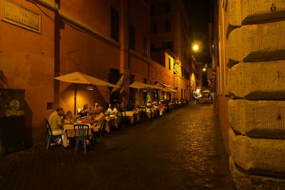 Street lights in city at night