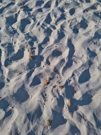 Full frame shot of snow covered land