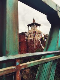 Low angle view of old building against sky