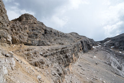 Low angle view of mountain against sky