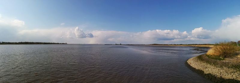 Panoramic view of sea against sky