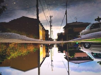 Reflection of clouds in water