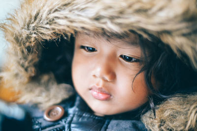 Close-up portrait of cute child