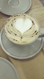 Close-up of heart shape in plate
