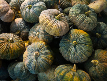 Full frame shot of pumpkins at market