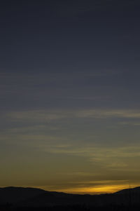 Scenic view of landscape against sky at sunset