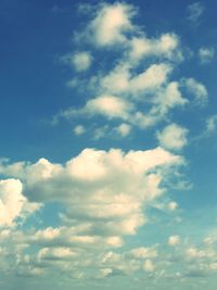 Low angle view of cloudy sky