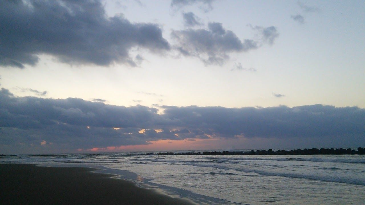 sea, nature, beauty in nature, scenics, water, sky, tranquil scene, tranquility, sunset, outdoors, no people, beach, wave, horizon over water, day