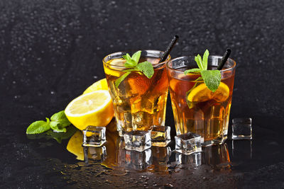 Close-up of drink on table