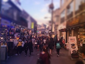 People standing on street