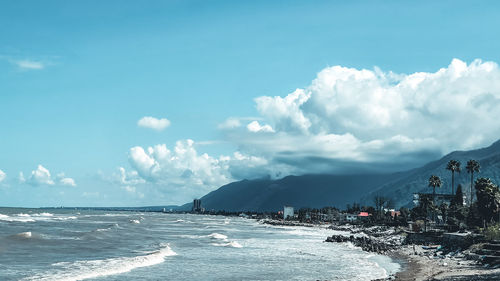 Panoramic view of sea against sky