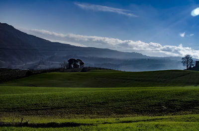 Scenic view of landscape against sky