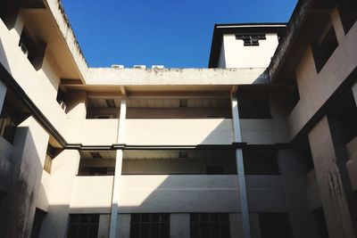 Low angle view of building against clear sky