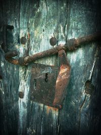 Close-up of wooden door