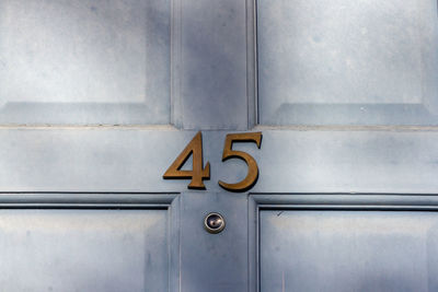 Close-up of closed door