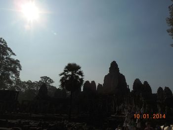 Panoramic view of silhouette trees against sky