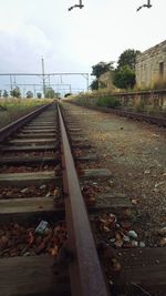 Railroad tracks against sky