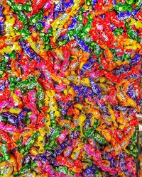 Full frame shot of multi colored candies