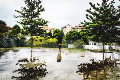 Built structure with trees in background