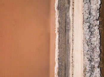 Full frame shot of sand on land