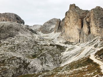 Scenic view of rocky mountains against sky