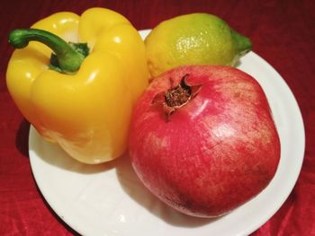 Close-up of apples on table