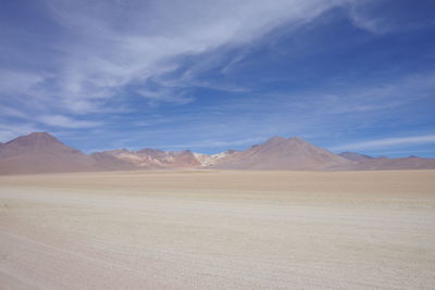 Scenic view of desert against sky