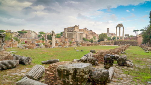 Old ruins against sky