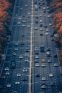 High angle view of road